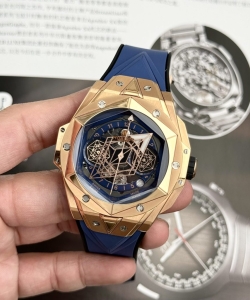 hublot big bang sang bleu ii king gold blue dial bbf 45mm