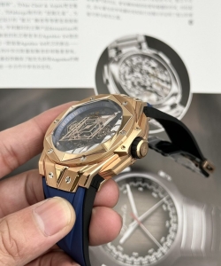 hublot big bang sang bleu ii king gold blue dial bbf 45mm