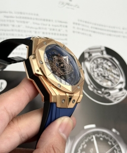 hublot big bang sang bleu ii king gold blue dial bbf 45mm