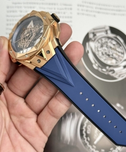 hublot big bang sang bleu ii king gold blue dial bbf 45mm