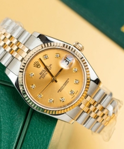 Rolexdatejust 126233 gold wrapped champagne dial 36mm