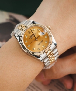 Rolexdatejust 126233 gold wrapped champagne dial 36mm