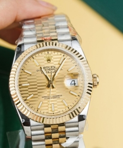 Rolex datejust 126233 yellow champagne fluted dial gold wrapped 36mm