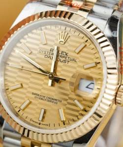 Rolex datejust 126233 yellow champagne fluted dial gold wrapped 36mm