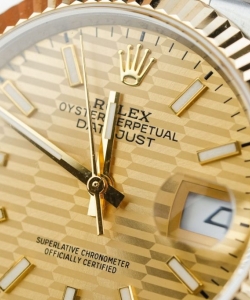 Rolex datejust 126233 yellow champagne fluted dial gold wrapped 36mm