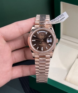 Rolex day-date gold wrapped chocolate dial weight 177gram 40mm