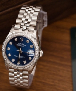 Rolexdatejust womens dial blue 31mm