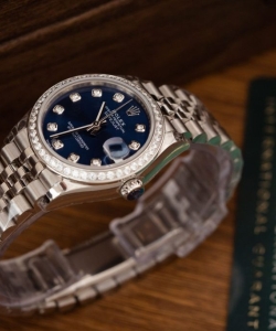 Rolexdatejust womens dial blue 31mm