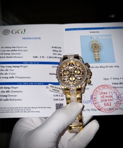 Rolex daytona eye of tiger gold wrapped moisasnite diamonds custom 40mm