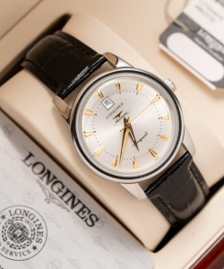 longines conquest heritage l1.645.4.75.4 leather strap 40mm