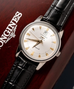 longines conquest heritage l1.645.4.75.4 leather strap 40mm