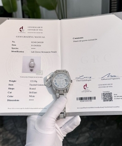 Rolex datejust full moissanite diamonds custom 41mm