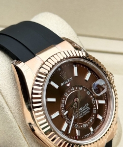 Rolex sky-dweller 336235 chocolate dial rubber strap 42mm