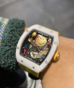 Richard Mille watch rm88 smiley white ceramic 42mm