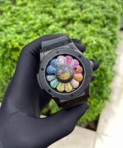 hublot takashi murakami rainbow ceramic rubber strap 45mm