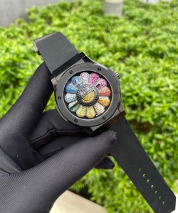 hublot takashi murakami rainbow ceramic rubber strap 45mm