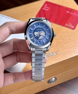 omega seamaster aqua terra worldtimer dial blue 43mm