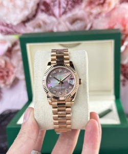 Rolex datejust rose gold 178275 mother of pearl dial 31mm