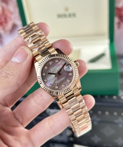 Rolex datejust rose gold 178275 mother of pearl dial 31mm