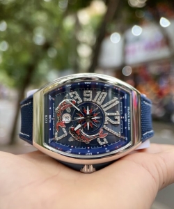 franck mullervanguard v45 sc dt blue dial 45mm