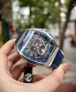 franck mullervanguard v45 sc dt blue dial 45mm