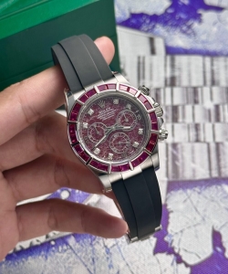 Rolex daytona 116519 dial rubellite rubber strap 40mm