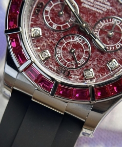 Rolex daytona 116519 dial rubellite rubber strap 40mm