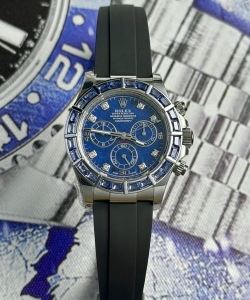 Rolex daytona 116519 sodalite dial rubber strap 40mm