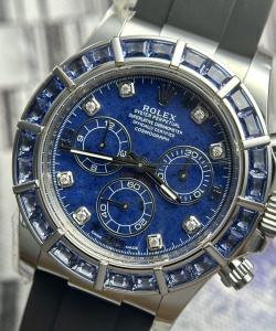 Rolex daytona 116519 sodalite dial rubber strap 40mm