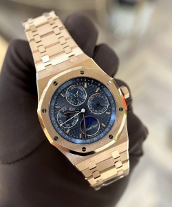 audemars piguet royal oak 26574or rose gold blue dial 41mm