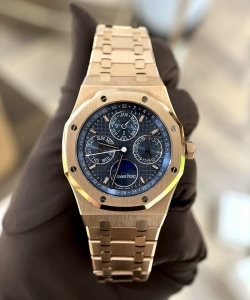 audemars piguet royal oak 26574or rose gold blue dial 41mm