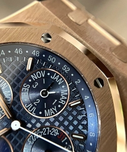 audemars piguet royal oak 26574or rose gold blue dial 41mm