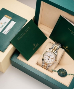 Rolex datejust mother of pearl dial gold wrapped 36mm