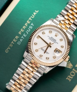 Rolex datejust mother of pearl dial gold wrapped 36mm