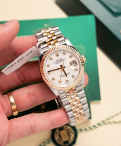 Rolex datejust mother of pearl dial gold wrapped 36mm