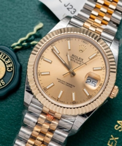 Rolex datejust jubilee strap gold wrapped 41mm