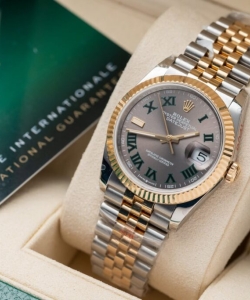 Rolex datejust dial wimbledon gold wrapped 36mm