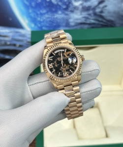 Rolex watch day-date rose gold lava dial 40mm