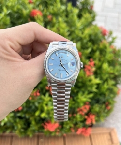 Rolex day-date ice blue dial 40mm