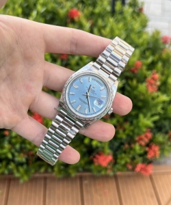 Rolex day-date ice blue dial 40mm