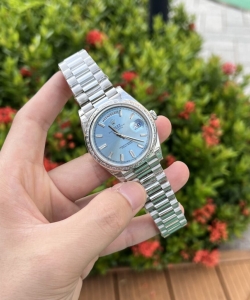 Rolex day-date ice blue dial 40mm