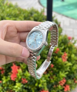 Rolex day-date ice blue dial 40mm