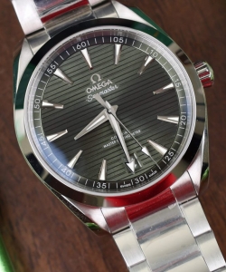 omega seamaster aqua terra green dial metal wire 41mm