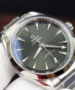 omega seamaster aqua terra green dial metal wire 41mm