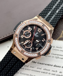 hublot watch big bang king gold choronograph rubber strap 44mm