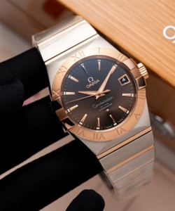 omega constellation brown dial 38mm