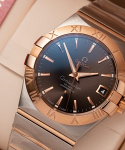 omega constellation brown dial 38mm