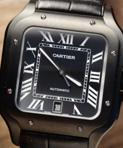 cartier santos de cartier wssa0039 black dial 39.8mm