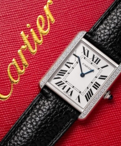 cartier watch tank must w4ta0017 white dial leather strap 33.7×25.5mm