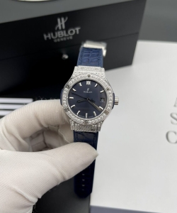 hublot classic fusion womens blue dial hb fatory 33mm